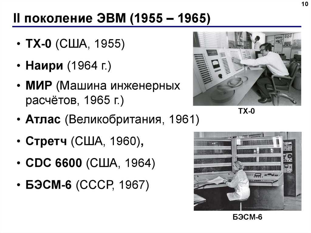 История развития эвм